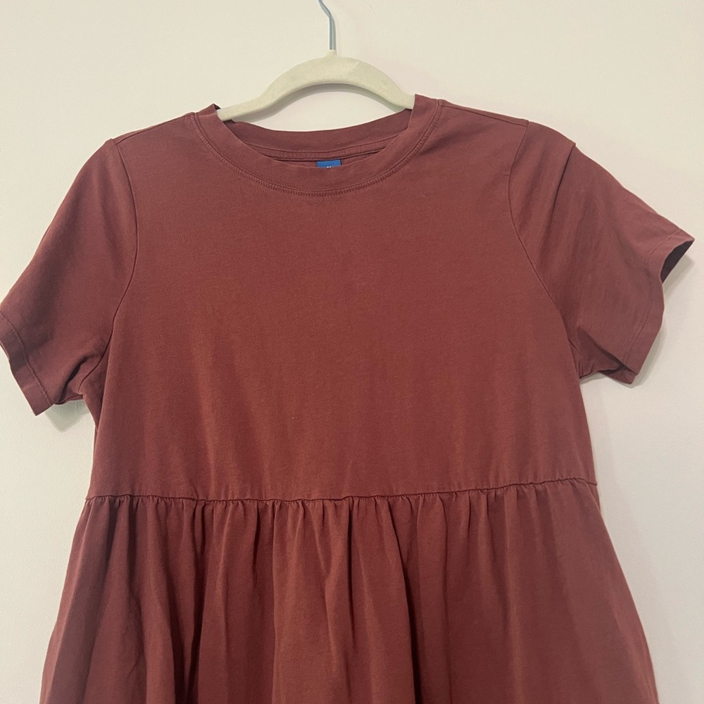 Old Navy Rust/Brown Babydoll Ruffle Dress - Picture 7 of 9